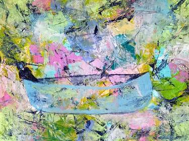 Original Abstract Boat Paintings by Jill Dowell