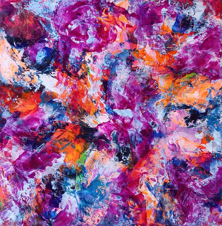Original Abstract Painting by Jill Dowell | Abstract Art on Paper | You Had Me at Wow