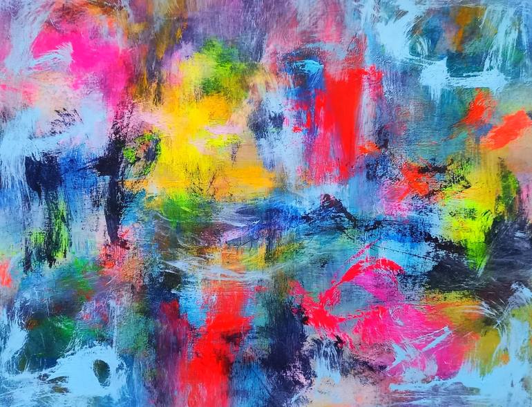 Original popular abstract acrylic painting/Colortherapy