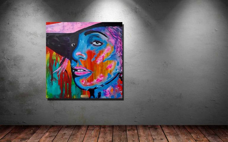 Original Abstract Pop Culture/Celebrity Painting by Topher Essex