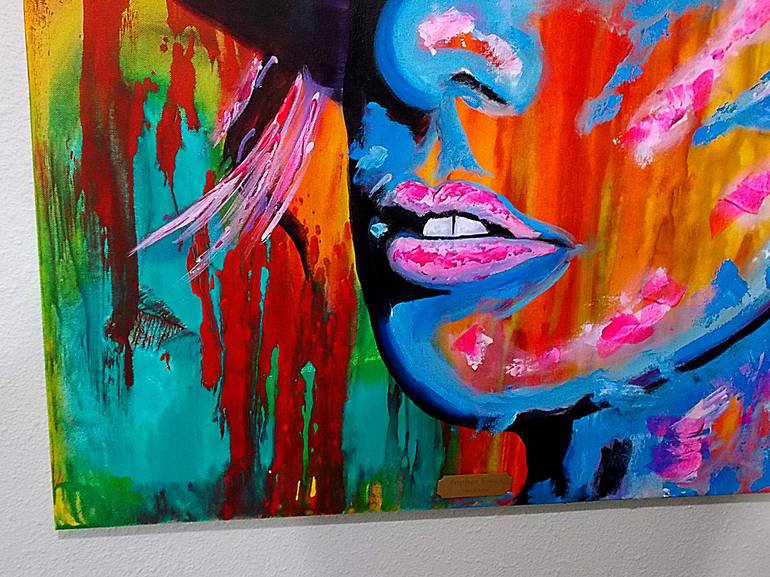 Original Abstract Pop Culture/Celebrity Painting by Topher Essex