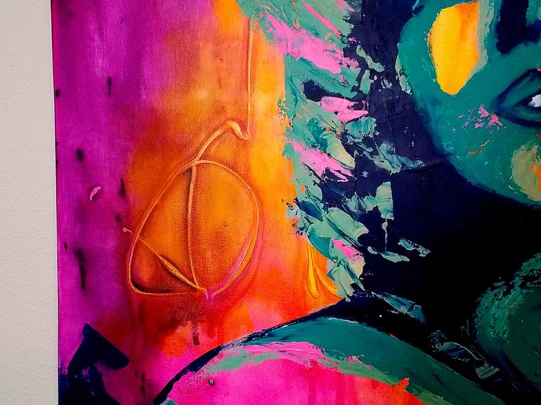 Original Abstract Pop Culture/Celebrity Painting by Topher Essex