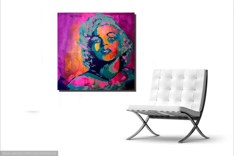 Original Abstract Pop Culture/Celebrity Painting by Topher Essex