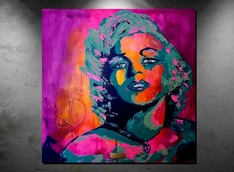 Original Abstract Pop Culture/Celebrity Painting by Topher Essex