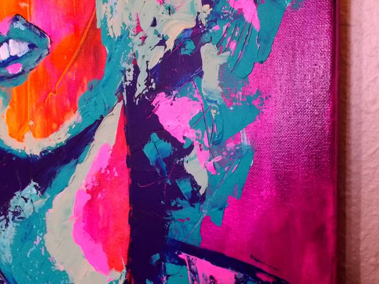 Original Abstract Pop Culture/Celebrity Painting by Topher Essex