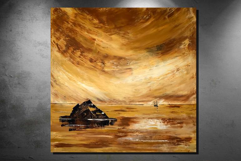 Original Abstract Expressionism Landscape Painting by Topher Essex