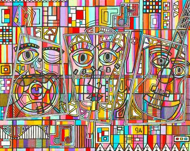 Original Cubism Music Paintings by Jeremy Aiyadurai