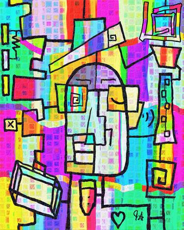Print of Cubism Abstract Mixed Media by Jeremy Aiyadurai