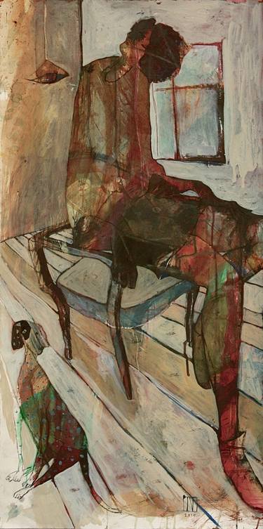 Print of Figurative Dogs Paintings by ILYA VOLYKHINE