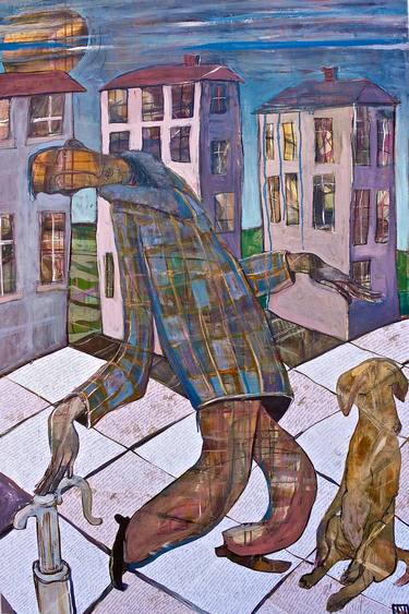 Print of Figurative Dogs Paintings by ILYA VOLYKHINE