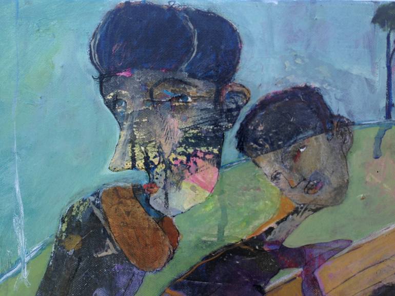Original Abstract Expressionism Children Painting by ILYA VOLYKHINE