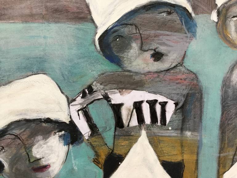 Original Abstract Expressionism Children Painting by Ilya Volykhine