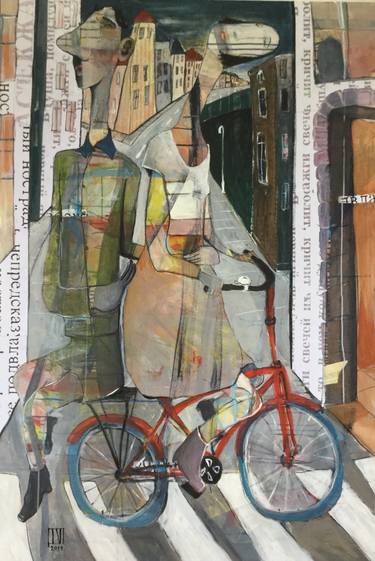 Print of Abstract Expressionism Bicycle Paintings by ILYA VOLYKHINE