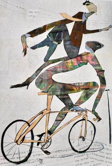 Print of Figurative Bicycle Paintings by ILYA VOLYKHINE