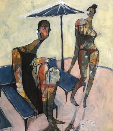 Print of Figurative Beach Paintings by ILYA VOLYKHINE