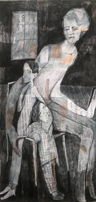 Print of Expressionism Family Drawings by ILYA VOLYKHINE