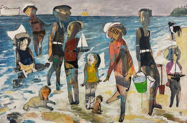 Print of Figurative Beach Paintings by ILYA VOLYKHINE