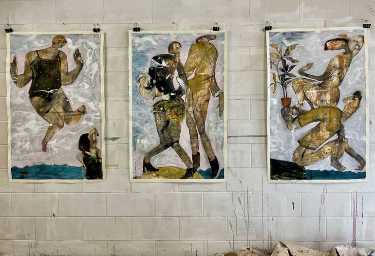 Original Expressionism People Painting by Ilya Volykhine