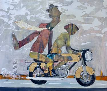 Print of Motorcycle Paintings by ILYA VOLYKHINE