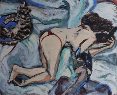 Print of Expressionism Erotic Paintings by Hector Romanzini