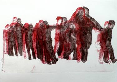 Original Figurative People Printmaking by Myriam Dib