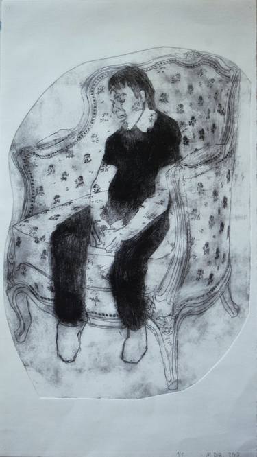 Original Portrait Printmaking by Myriam Dib