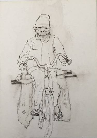 Original Bicycle Drawings by Myriam Dib