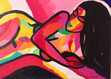Print of Art Deco Erotic Paintings by Shankar Gaur