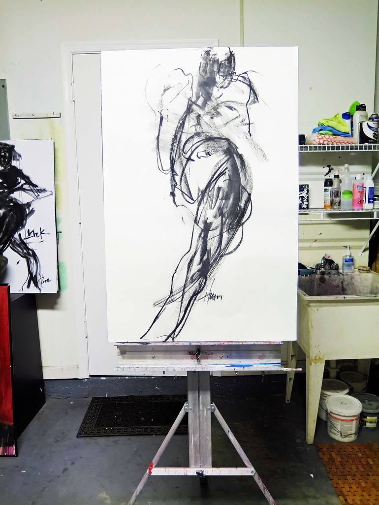 Original Figurative Body Drawing by Hana Davis