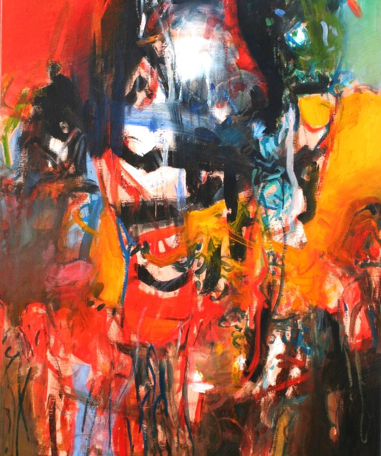 The clown's mask. Painting by Oliveira Tavares | Saatchi Art