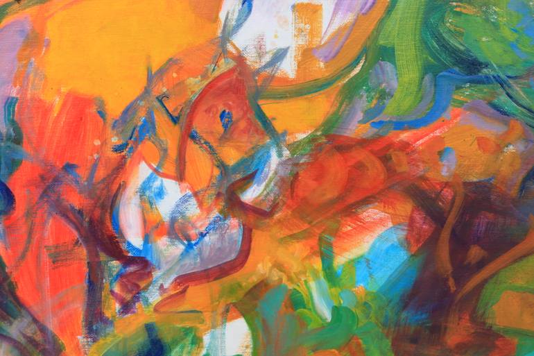 Original Abstract Landscape Painting by Oliveira Tavares