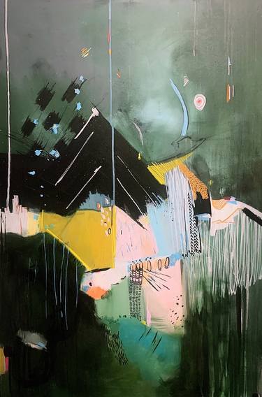 Original Illustration Abstract Paintings by Athina Frenaritou