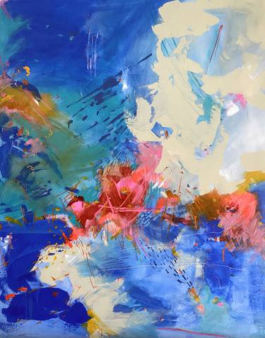 Original Abstract Expressionism Abstract Paintings by Athina Frenaritou