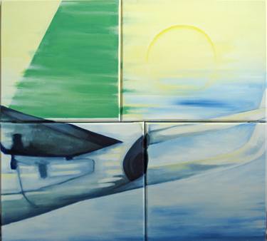 Print of Figurative Aeroplane Paintings by Eva den Heijer