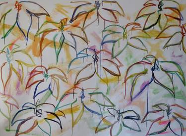 Original Abstract Floral Paintings by Marthe Isa