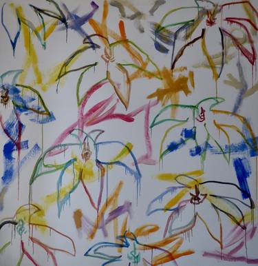 Original Abstract Floral Paintings by Marthe Isa
