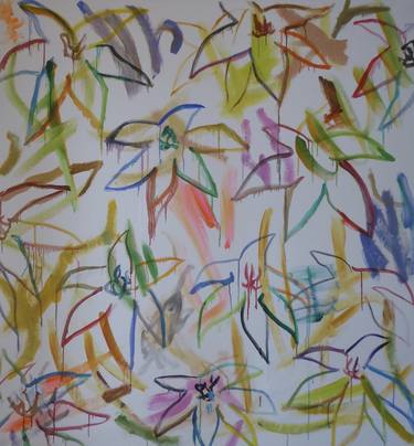 Original Abstract Floral Paintings by Marthe Isa