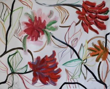 Original Floral Painting by Marthe Isa