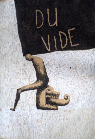 Original Dada People Drawing by Alain Campos