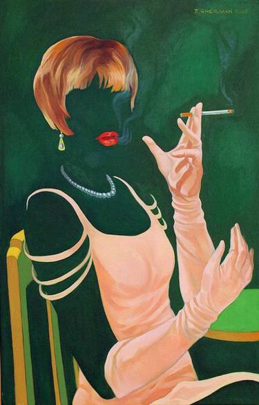 THE  GREEN  SMOKER  ,  2000  ,  34x22  inch thumb