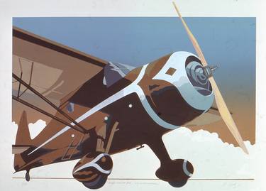 Print of Aeroplane Printmaking by David Getz