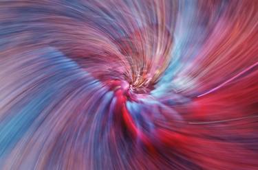 'Rays of Light - Abstract Photography Study Print 65' - Original; 1 of only 1 - purple, blue, red tones thumb