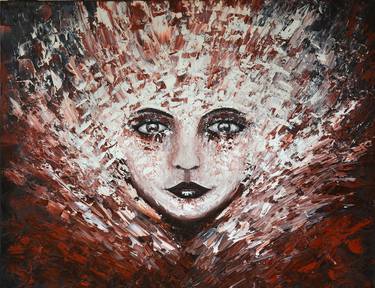 'Evelyn Within' - Oil on Canvas - Palette Knife - Impasto thumb