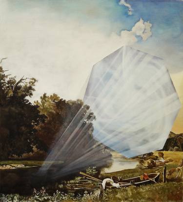 Original Abstract Landscape Painting by Geoff Diego Litherland