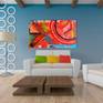 Hand painted acrylic abstract inspired by the exiting island Ibiza.

High quality materials, canvas and frame have been used and the piece is finished with two layers of glossy varnish.

Transport costs are calculated using a cardboard box, but alternative transport methods can be discussed.