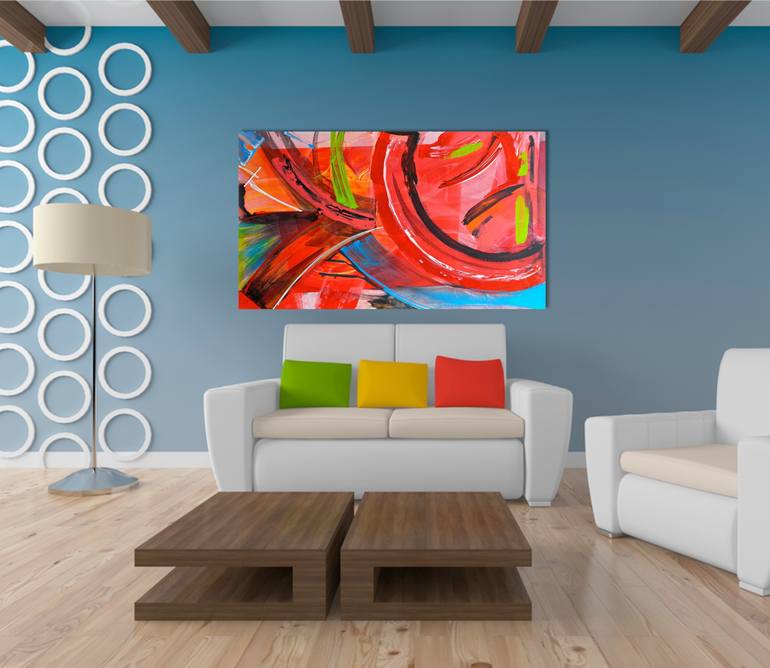 Original Abstract Outer Space Painting by Rob Van Heertum