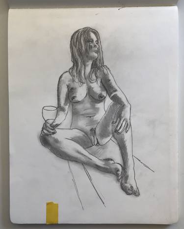 Original Erotic Drawing by d Gilpin