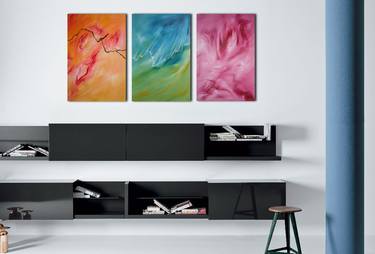 Dolce onda di fuoco, Triptych, n° 3 Paintings thumb