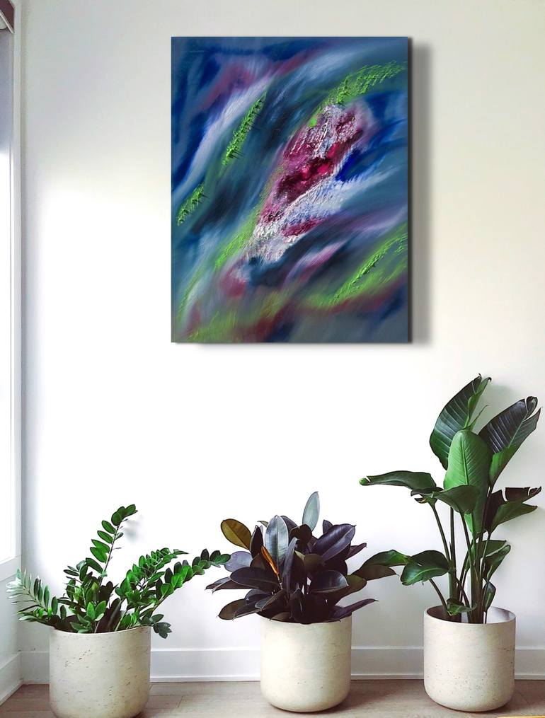 Original Abstract Floral Painting by Davide De Palma