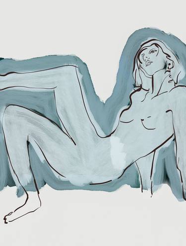 Print of Contemporary Nude Digital by Beate Tubach